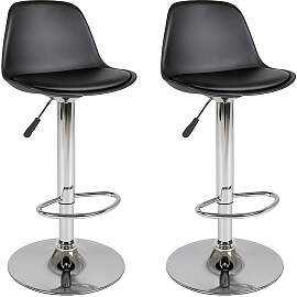 Mid.you Barhocker-Set, Schwarz, Drehteller,