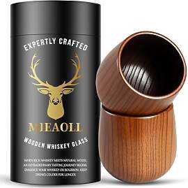 Mieaoll Whiskyglas aus Holz für Männer –