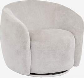 Mieres Chenille-drehsessel Sandgrau - Sklum