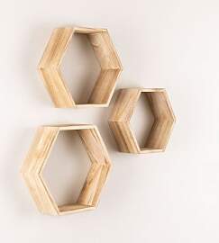 Mijali 3-teiliges Wandregal-set Aus Holz