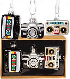 MIJOMA Glas Weihnachtsbaumschmuck 3er Set -