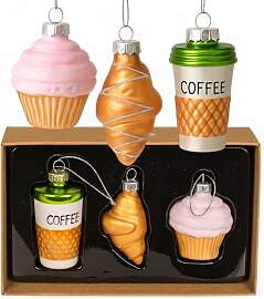 MIJOMA Glas Weihnachtsbaumschmuck 3er Set -