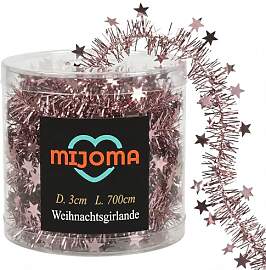 MIJOMA Lametta Drahtgirlande Funkelnde Sterne - 7m 