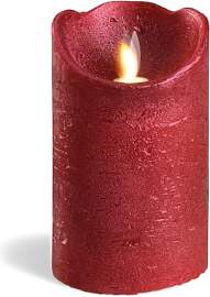 MIJOMA LED-Echtwachskerze mit Flackerflamme, Timer 