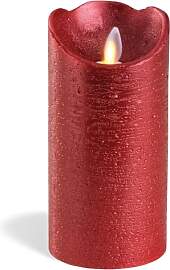 MIJOMA LED-Echtwachskerze mit Flackerflamme, Timer 