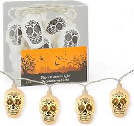 MIJOMA LED Halloween Lichterkette 10er Girlande