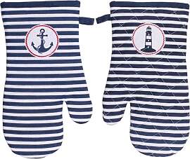 MIJOMA Topfhandschuh 2er Set Streifen Mix aus