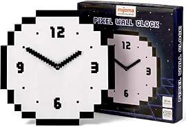 MIJOMA Wanduhr Pixel 30x30 cm Retro-Design