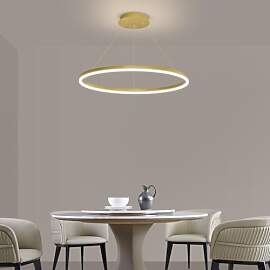 Mikeru LED Pendelleuchte Rund 60cm, Modern