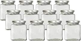 mikken 12x Gewürzglas Einmachglas eckig 212 ml