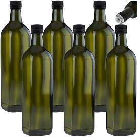 mikken 6x Ölflasche 750 ml mit Ausgiesser
