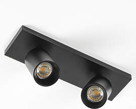 Mila 2 Deckenstrahler Schwarz/Schwarz