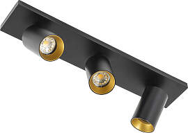 Mila 3 Deckenstrahler Schwarz/Gold