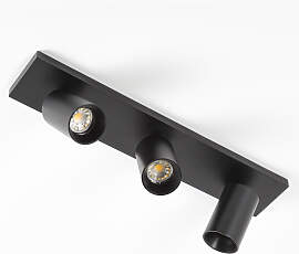 Mila 3 Deckenstrahler Schwarz/Schwarz