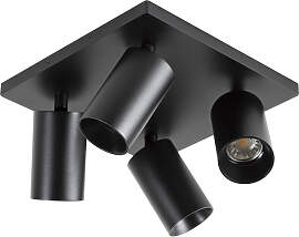 Mila 4 Deckenstrahler Schwarz/Schwarz