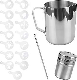Milchkännchen, 600 ml, Pulverstreuer mit Deckel,