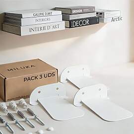 MILUKA Unsichtbares Bücherregal Wand | 3er Set