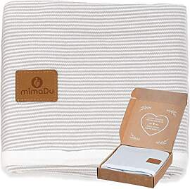 mimaDu - Premium Babydecke 100% Oeko-TEX gekämmte 