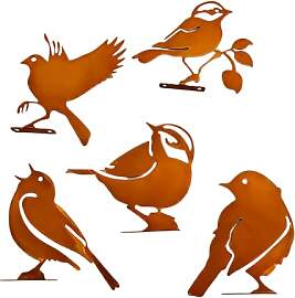 MINGBOLIN Rost Vogel Gartendeko Metall Gartenfigur 