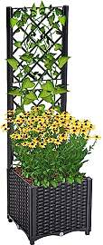 Mingone Blumenkasten mit Rankgitter, Hochbeet mit