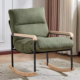 Mingone Holz-Schaukelstuhl mit gepolstert Relax