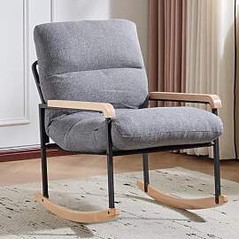 Mingone Holz-Schaukelstuhl mit gepolstert Relax