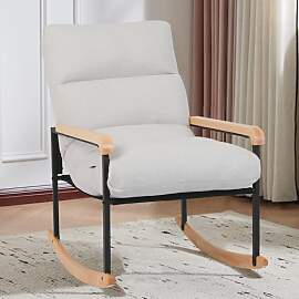 Mingone Holz-Schaukelstuhl mit gepolstert Relax