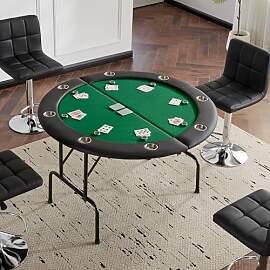 Mingone Rund Pokertisch Klappbar für bis zu 8