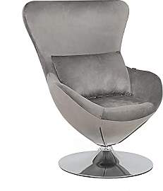 Mingone Samt Eiersessel Drehstuhl Drehsessel in