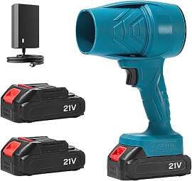 Mini Akku Laubbläser Turbo Gebläse mit 2x3Ah