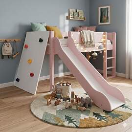Mini-Hochbett Kids Town Color Buche teilmassiv mit 
