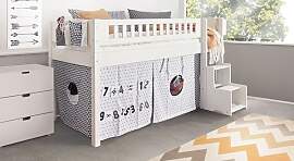 Mini-Hochbett Kids Town Design Buche teilmassiv