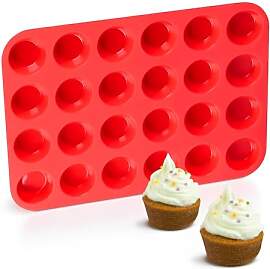 Mini Muffinform Silikon, Rot Muffinform Silikon