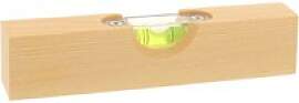 Mini-Wasserwaage mit Libelle aus Holz 15 x 13 x 2