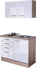 Miniküche Valero m. Geräten B: ca. 100cm Weiß