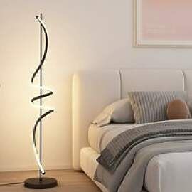 Minimalistische LED-Stehlampe Gold Schwarz Linien