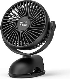 Minthouz Tischventilator mit Clip, 7200mAh