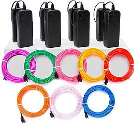 Mioke EL Draht Neon leuchtende 8 colors x 3m