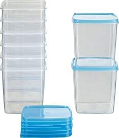 MiraHome Gefrierdosen Set 8x0,75L Durchsichtig