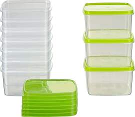 MiraHome Vorratsdosen Set 10x0,5L quadratisch