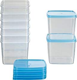 MiraHome Vorratsdosen Set 8x1L Durchsichtig Blau