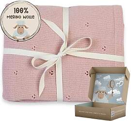 MIRARI Kids Babydecke 100% Merino Wolle I Baby