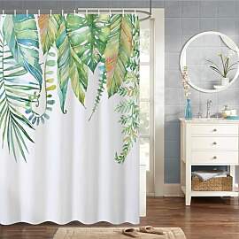 MIRRORANG 105x160cm Botanisch Duschvorhang Grünes 