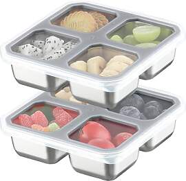 Misichao Snack Behälter Snackbox Kinder mit 4
