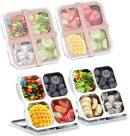 Misichao Snackbox mit 4 Fächern - 2 Stück