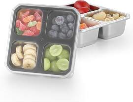 Misichao Snackbox mit 4 Fächern - 2 Stück