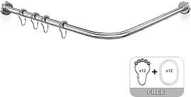 Misounda Duschvorhangstange L Form Ohne Bohren