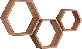 MITREL Hexagon Wandregal, Wohnzimmer Deko Wand,