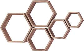 MITREL Hexagon Wandregal, Wohnzimmer Deko Wand,