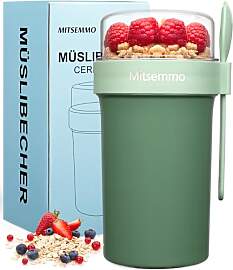 Mitsemmo Müslibecher to Go 760ml+230ml,Müsli Cup 